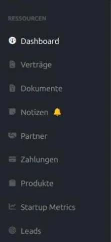 Die Seitenleiste mit allen SmoovOps-Modulen